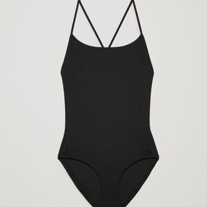 Cos cross back black one piece swimsuit
